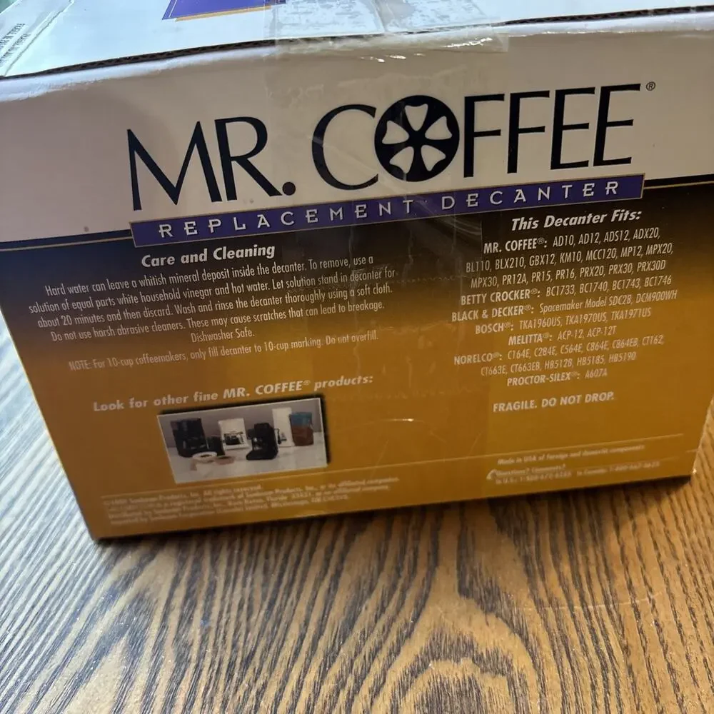 Mr. Coffee PD12-1 10-12 Cup Replacement Pot Decanter Open Box